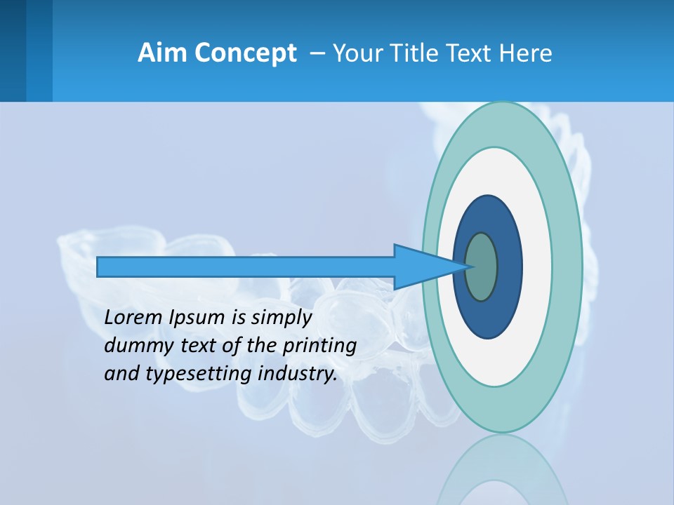 A Clear Plastic Toothbrush Holder On A Blue Background PowerPoint Template