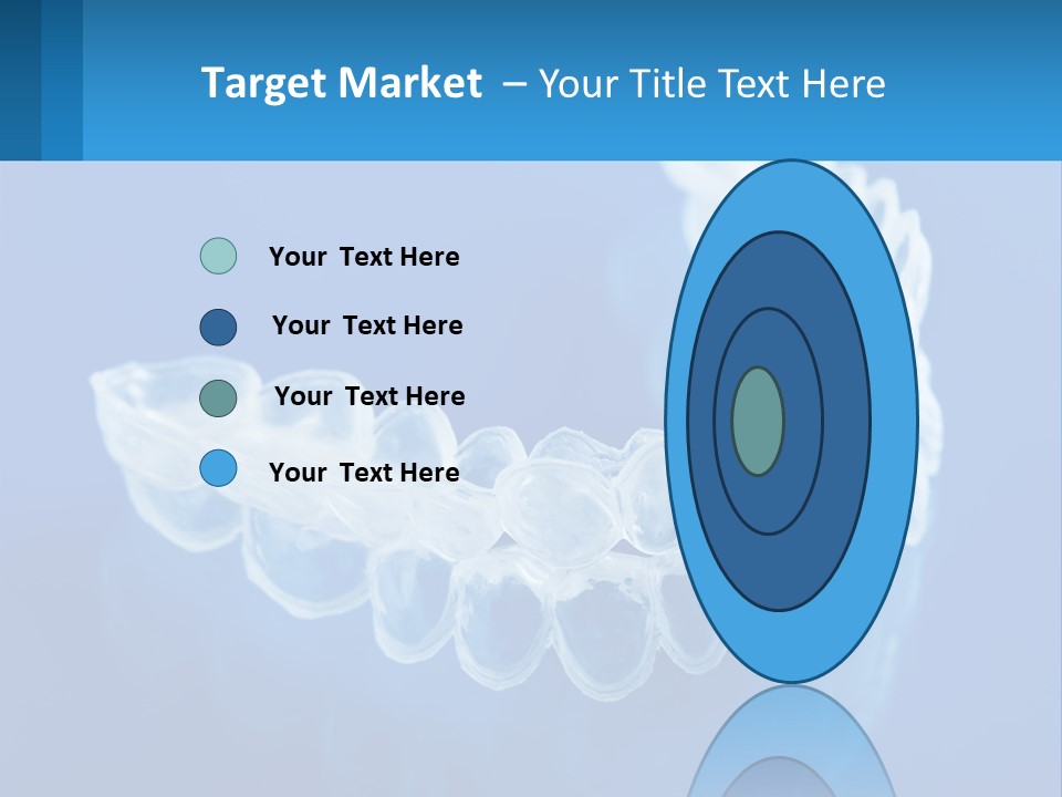 A Clear Plastic Toothbrush Holder On A Blue Background PowerPoint Template