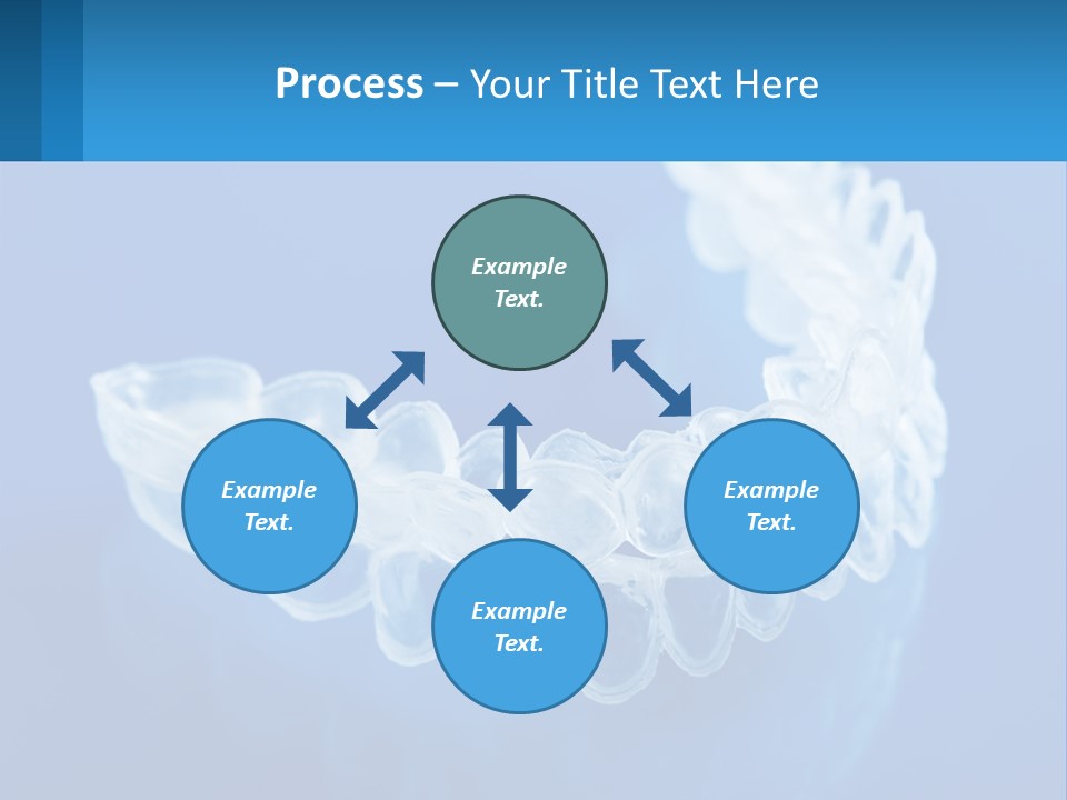 A Clear Plastic Toothbrush Holder On A Blue Background PowerPoint Template