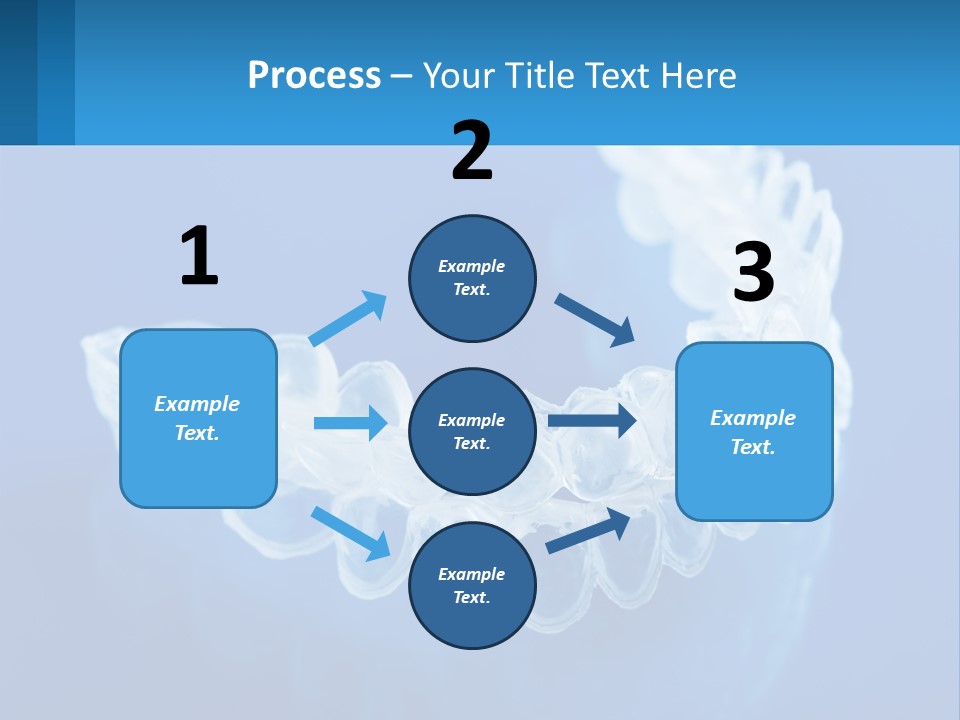 A Clear Plastic Toothbrush Holder On A Blue Background PowerPoint Template