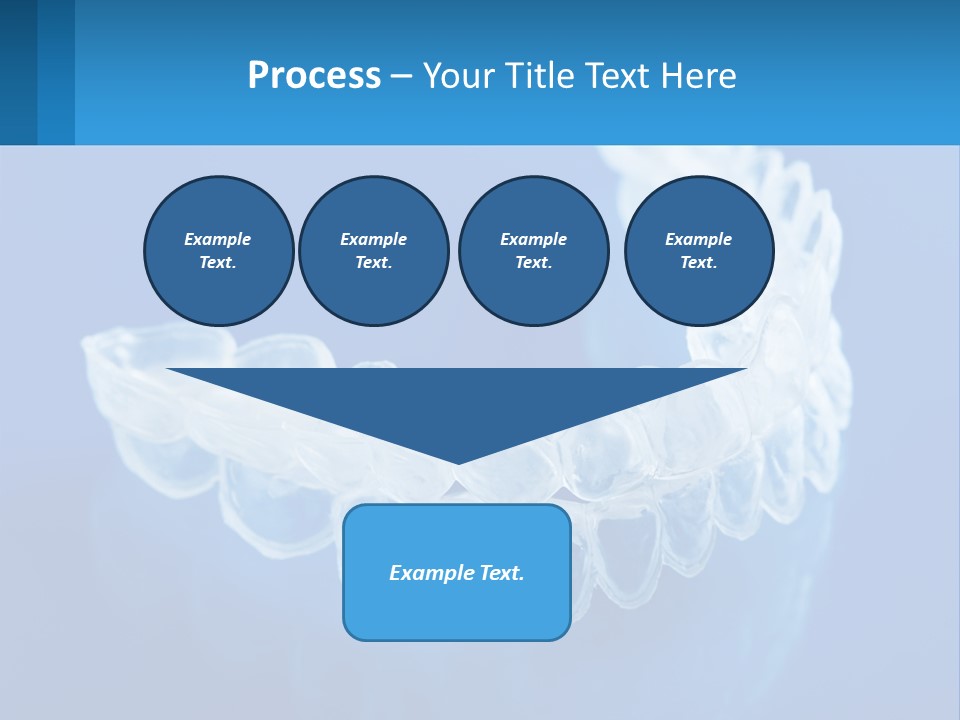A Clear Plastic Toothbrush Holder On A Blue Background PowerPoint Template