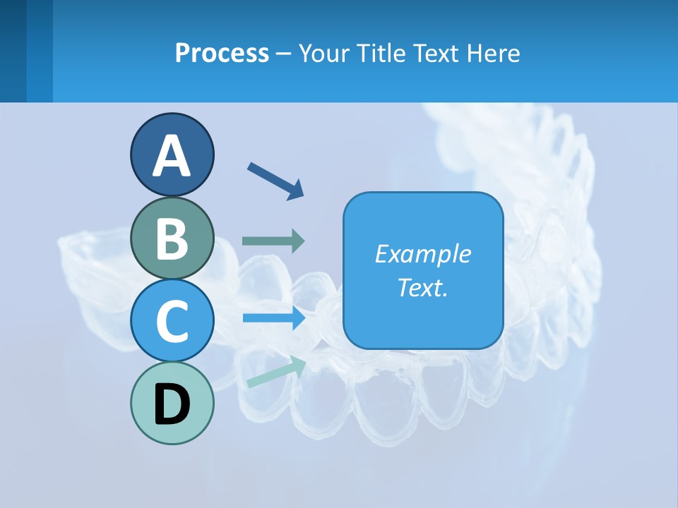 A Clear Plastic Toothbrush Holder On A Blue Background PowerPoint Template