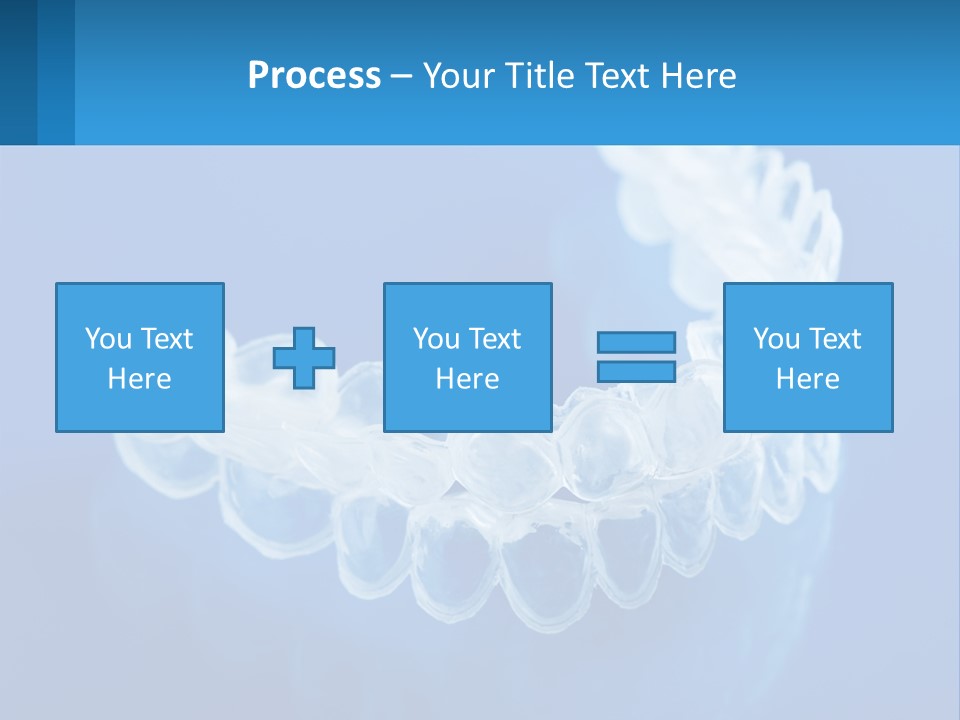 A Clear Plastic Toothbrush Holder On A Blue Background PowerPoint Template