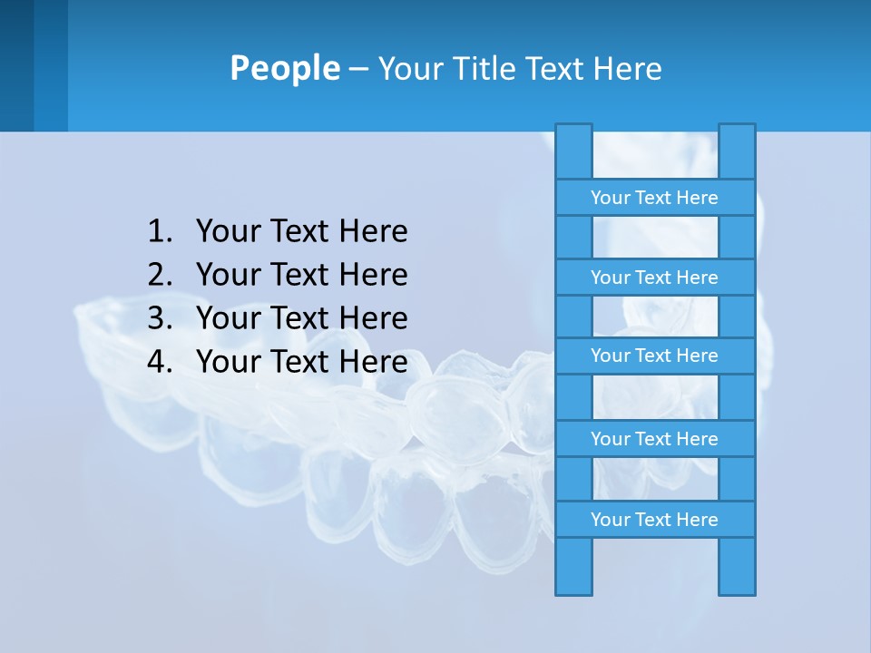 A Clear Plastic Toothbrush Holder On A Blue Background PowerPoint Template