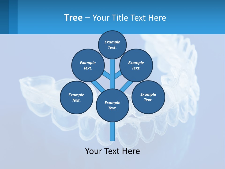 A Clear Plastic Toothbrush Holder On A Blue Background PowerPoint Template