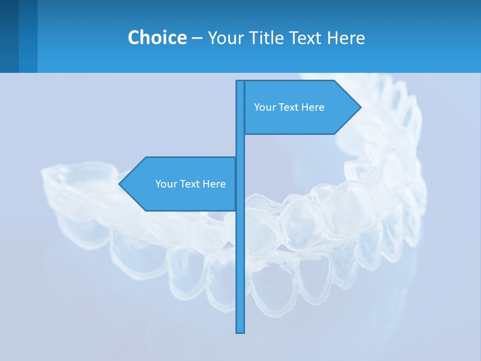 A Clear Plastic Toothbrush Holder On A Blue Background PowerPoint Template
