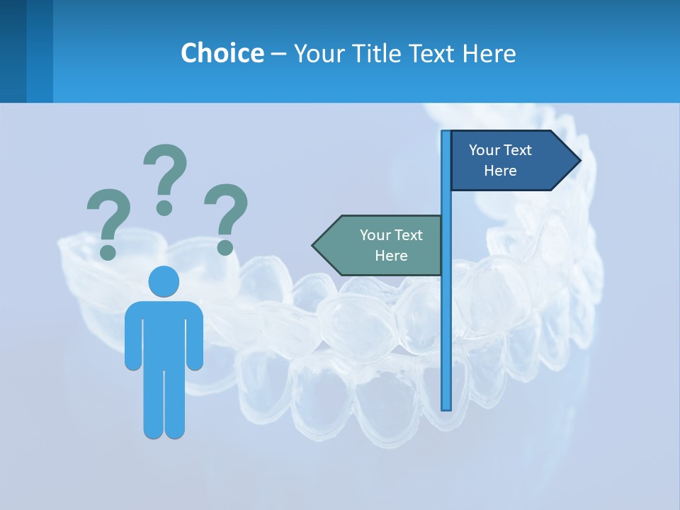 A Clear Plastic Toothbrush Holder On A Blue Background PowerPoint Template