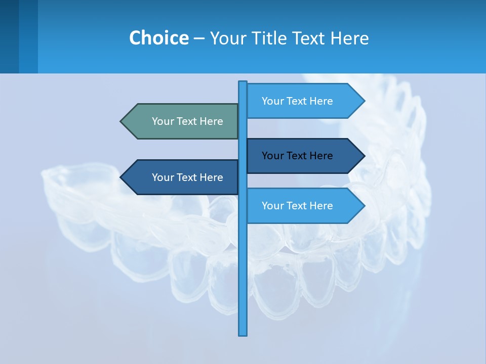 A Clear Plastic Toothbrush Holder On A Blue Background PowerPoint Template
