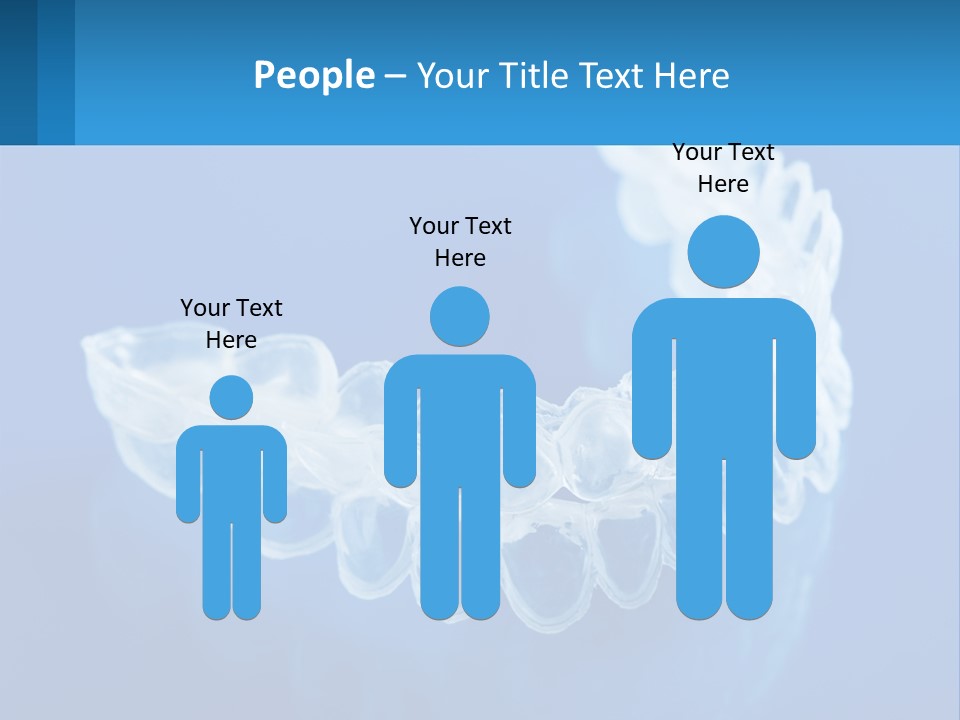 A Clear Plastic Toothbrush Holder On A Blue Background PowerPoint Template