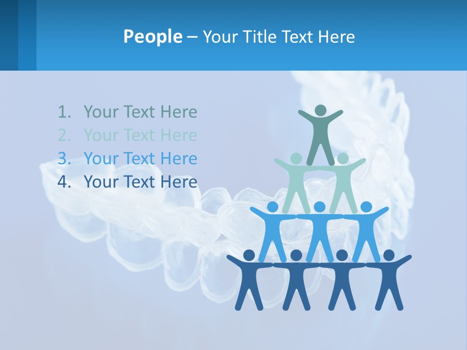 A Clear Plastic Toothbrush Holder On A Blue Background PowerPoint Template