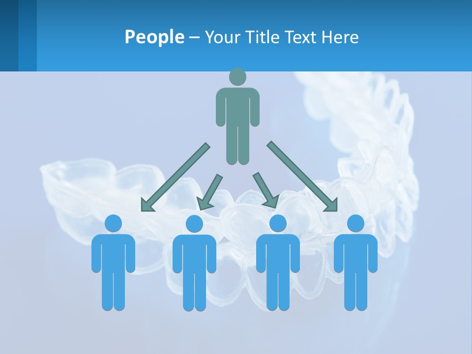 A Clear Plastic Toothbrush Holder On A Blue Background PowerPoint Template