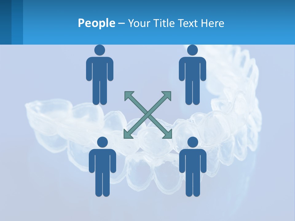 A Clear Plastic Toothbrush Holder On A Blue Background PowerPoint Template