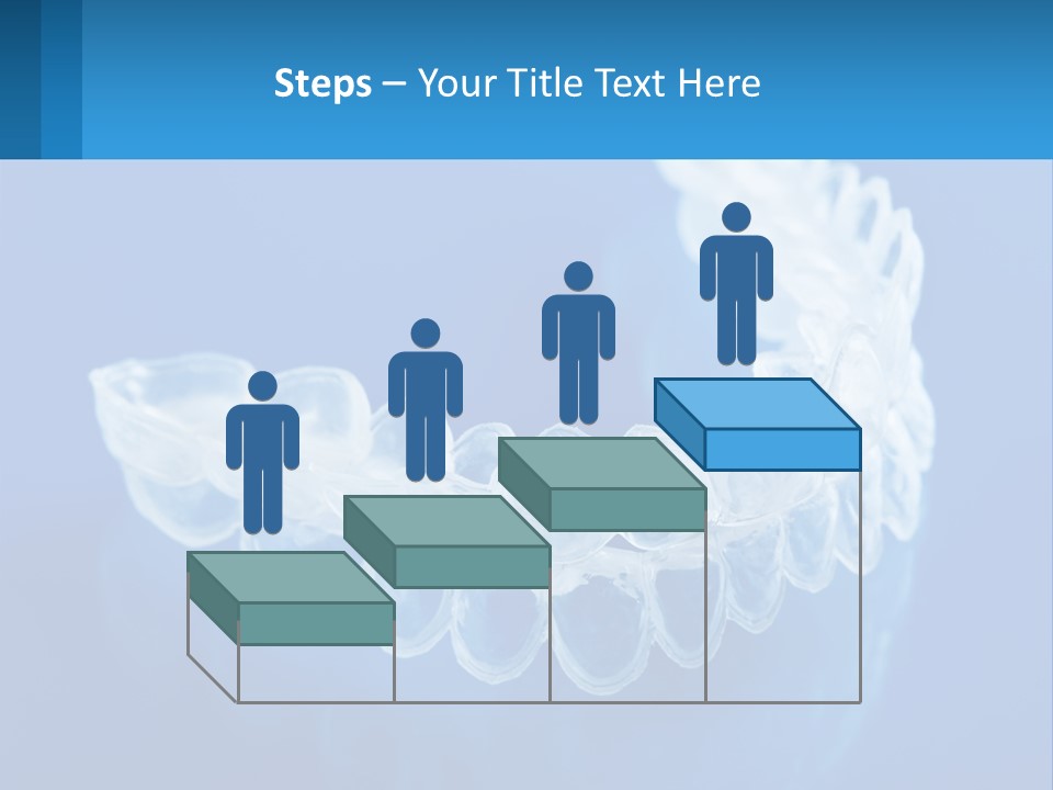A Clear Plastic Toothbrush Holder On A Blue Background PowerPoint Template