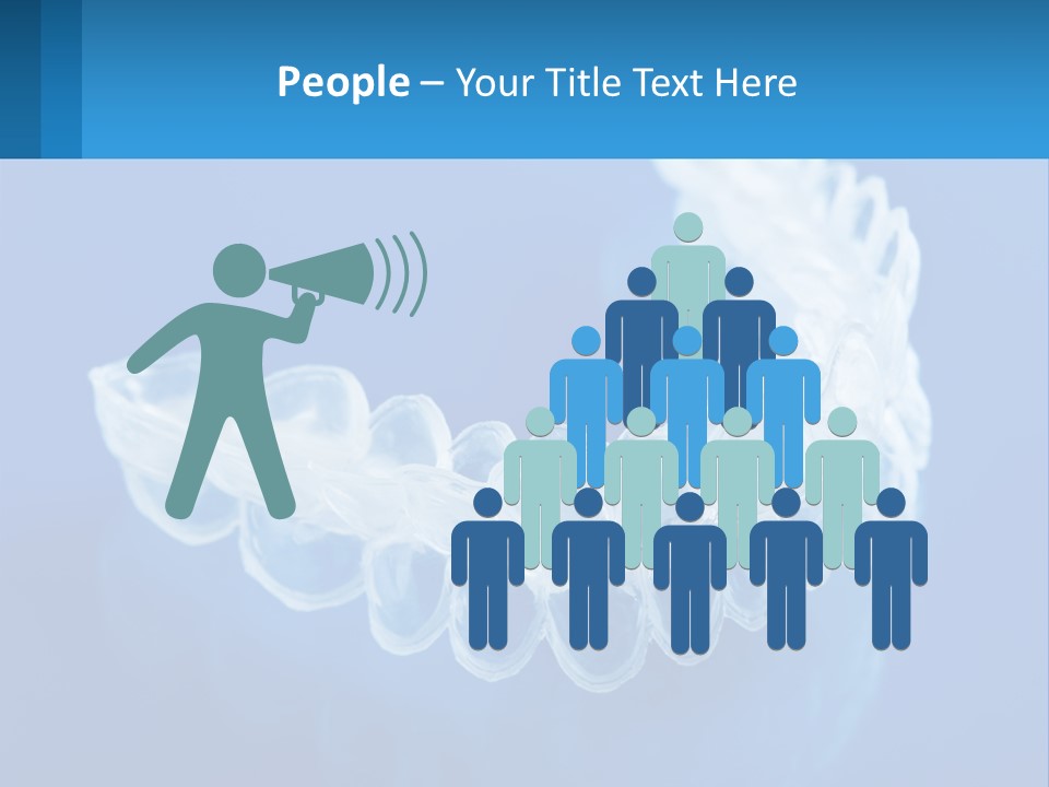 A Clear Plastic Toothbrush Holder On A Blue Background PowerPoint Template