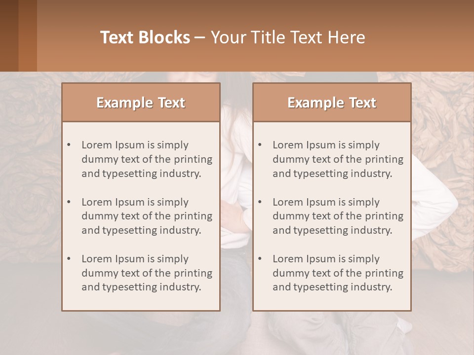 Two Young Girls Sitting On A Couch With Hats On Their Heads PowerPoint Template