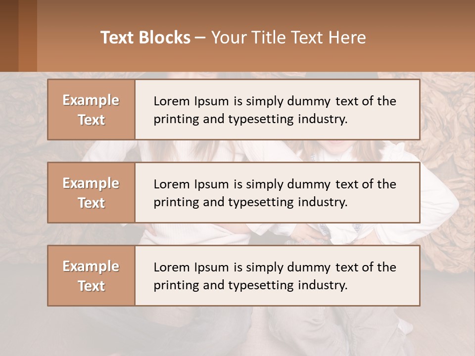 Two Young Girls Sitting On A Couch With Hats On Their Heads PowerPoint Template