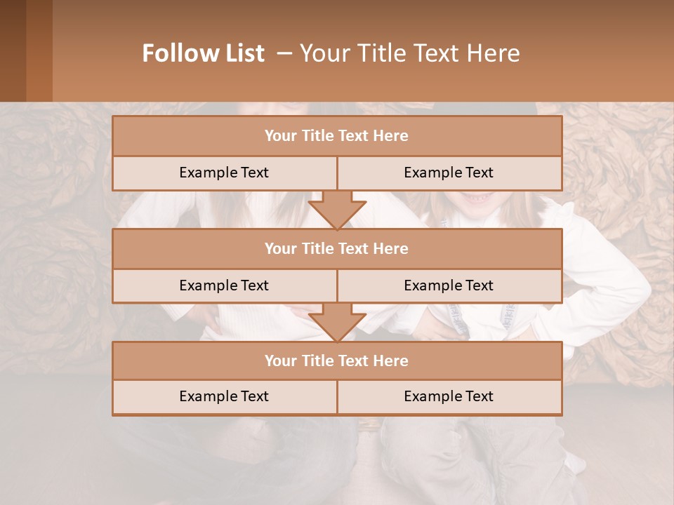 Two Young Girls Sitting On A Couch With Hats On Their Heads PowerPoint Template