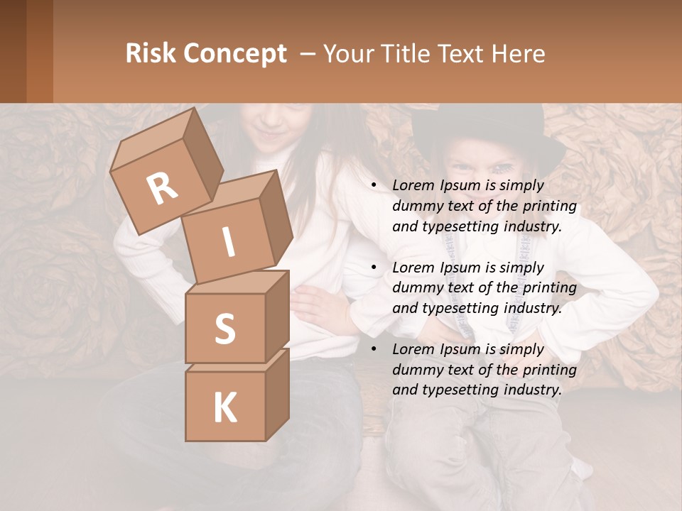 Two Young Girls Sitting On A Couch With Hats On Their Heads PowerPoint Template