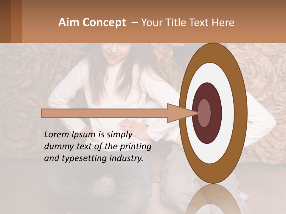 Two Young Girls Sitting On A Couch With Hats On Their Heads PowerPoint Template