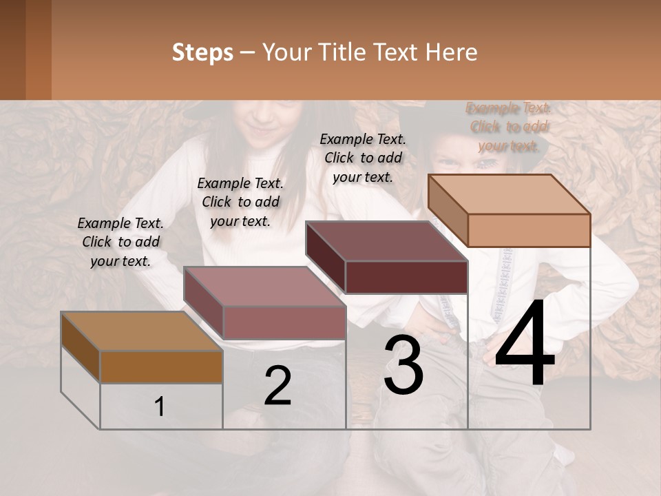 Two Young Girls Sitting On A Couch With Hats On Their Heads PowerPoint Template