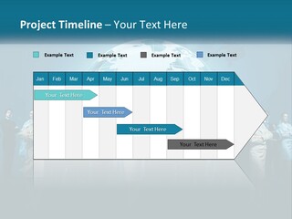A Group Of Business People Standing In Front Of A Globe PowerPoint Template