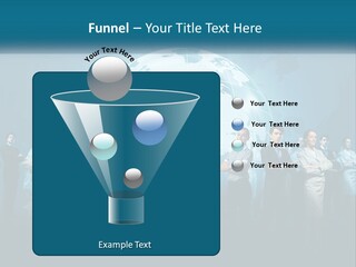A Group Of Business People Standing In Front Of A Globe PowerPoint Template
