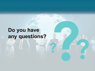 A Group Of Business People Standing In Front Of A Globe PowerPoint Template