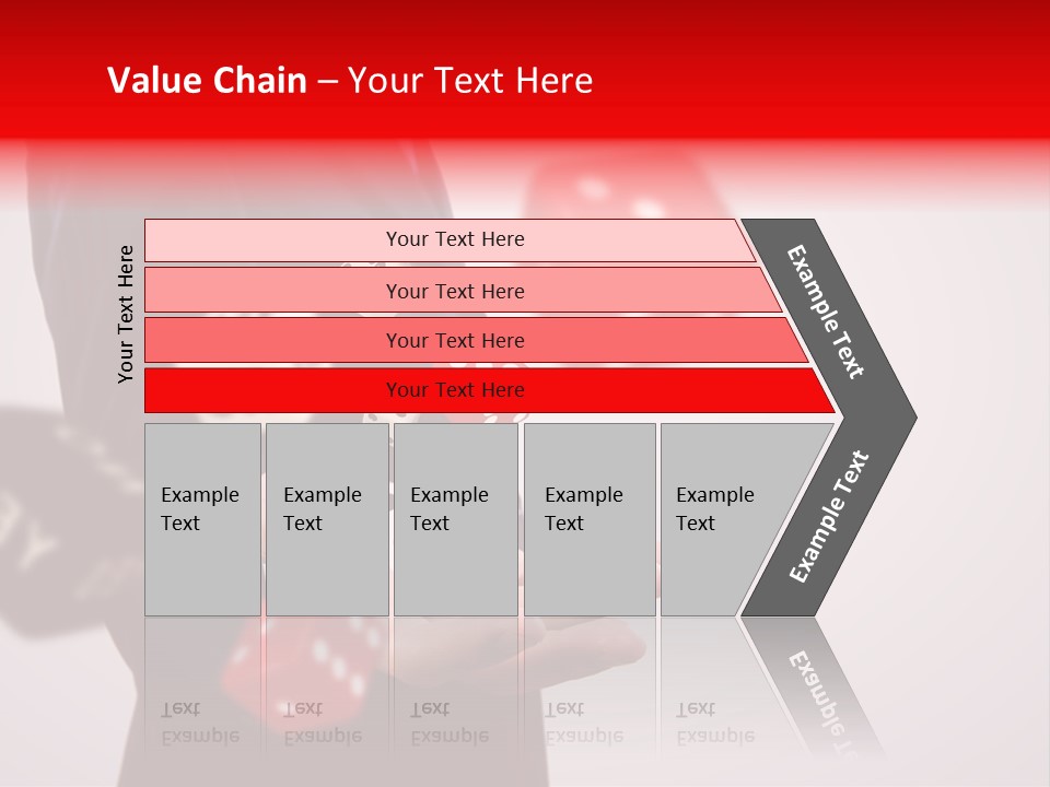 A Man In A Suit Is Holding A Dice PowerPoint Template