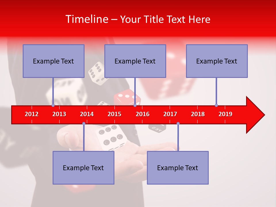 A Man In A Suit Is Holding A Dice PowerPoint Template