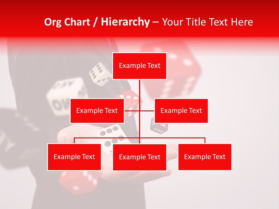 A Man In A Suit Is Holding A Dice PowerPoint Template