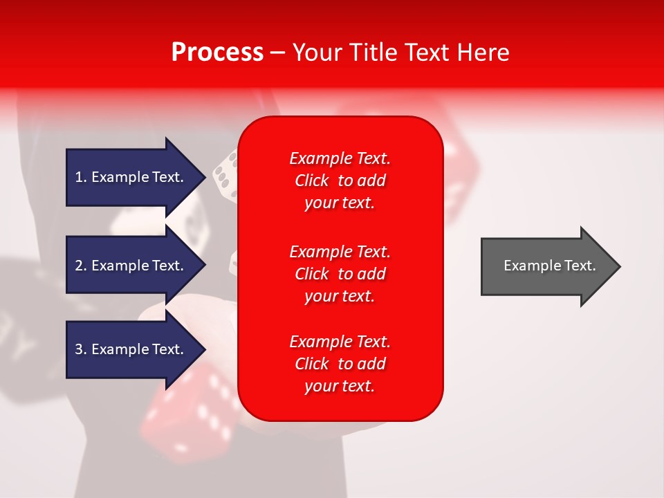 A Man In A Suit Is Holding A Dice PowerPoint Template