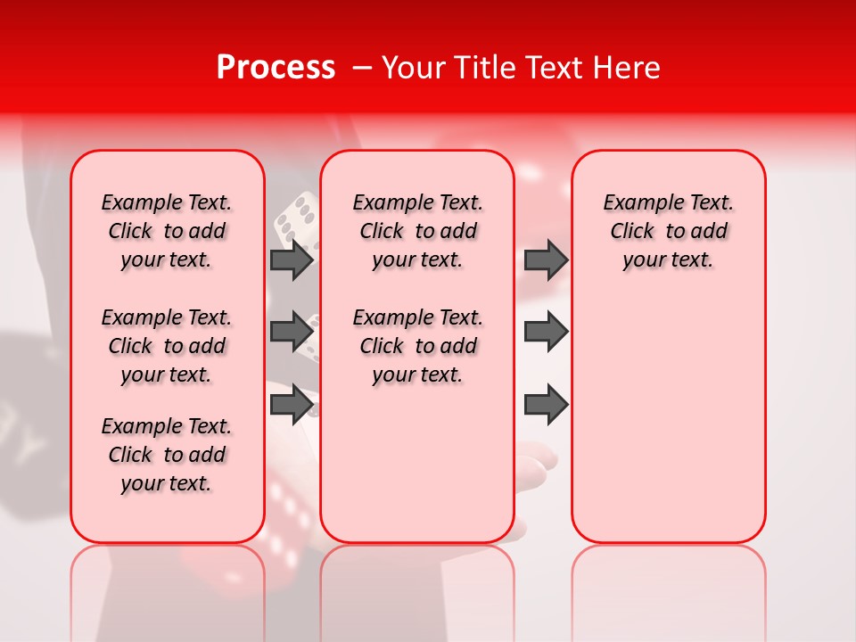 A Man In A Suit Is Holding A Dice PowerPoint Template