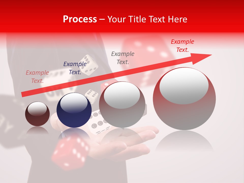 A Man In A Suit Is Holding A Dice PowerPoint Template