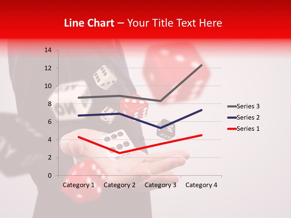 A Man In A Suit Is Holding A Dice PowerPoint Template