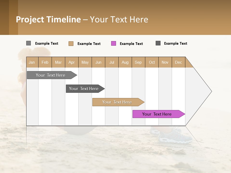 A Woman Is Doing A Plank On The Beach PowerPoint Template