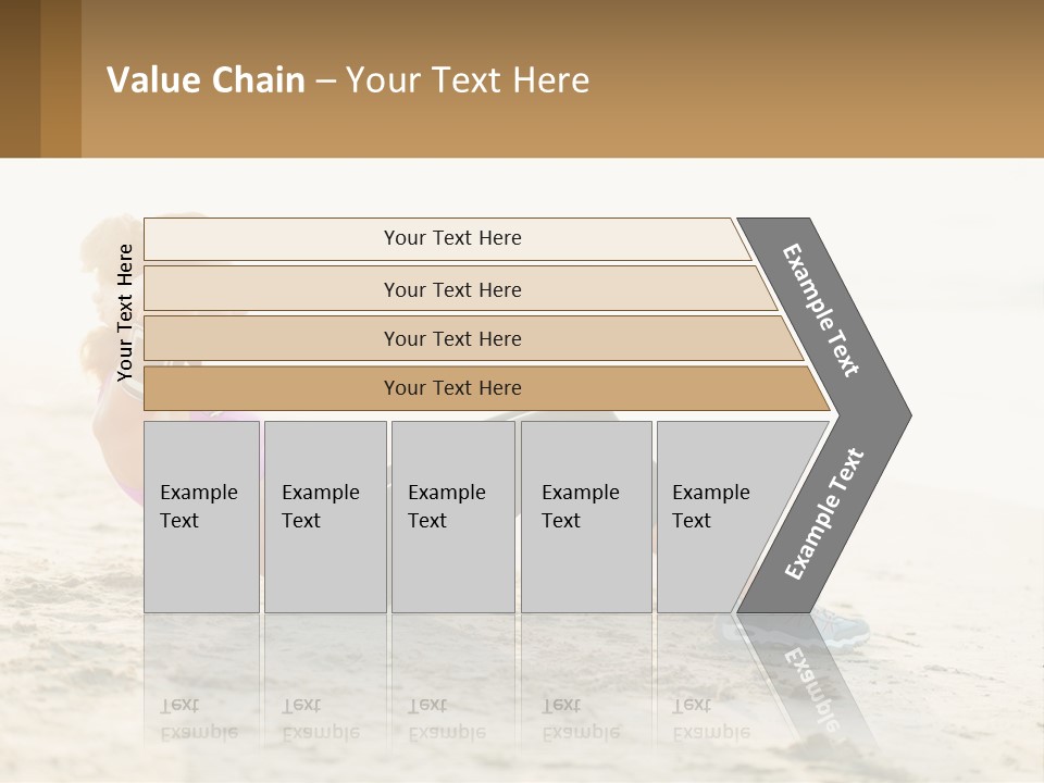 A Woman Is Doing A Plank On The Beach PowerPoint Template