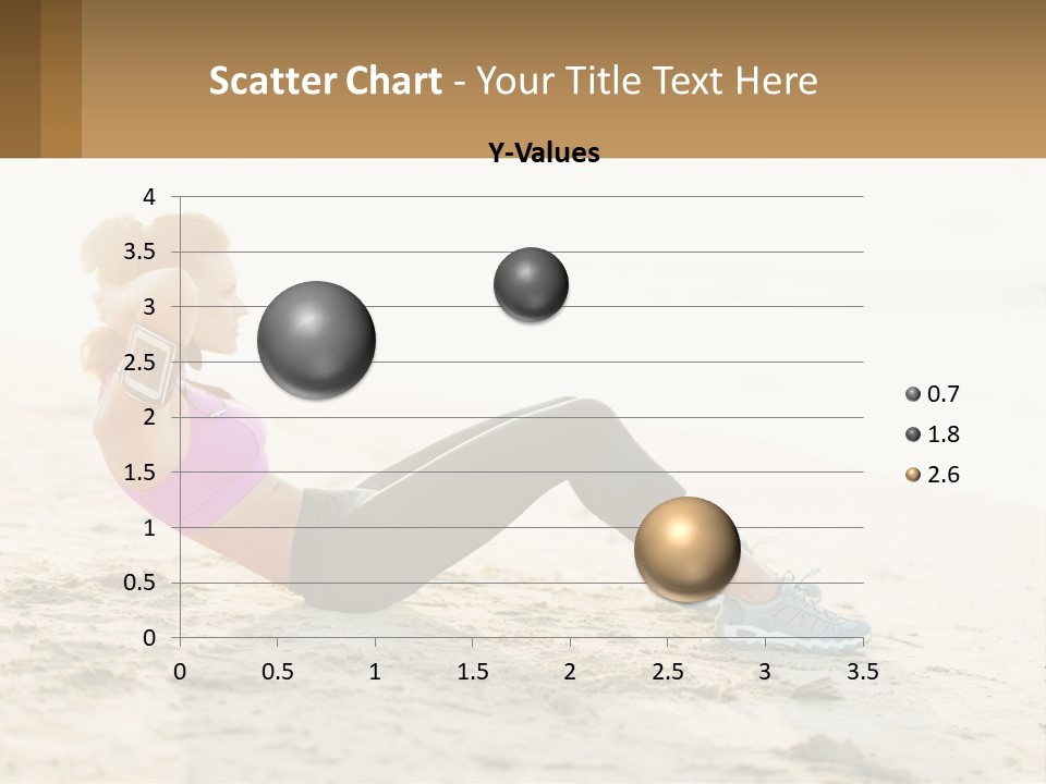 A Woman Is Doing A Plank On The Beach PowerPoint Template