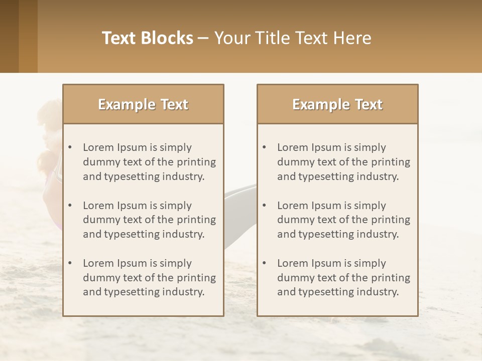 A Woman Is Doing A Plank On The Beach PowerPoint Template