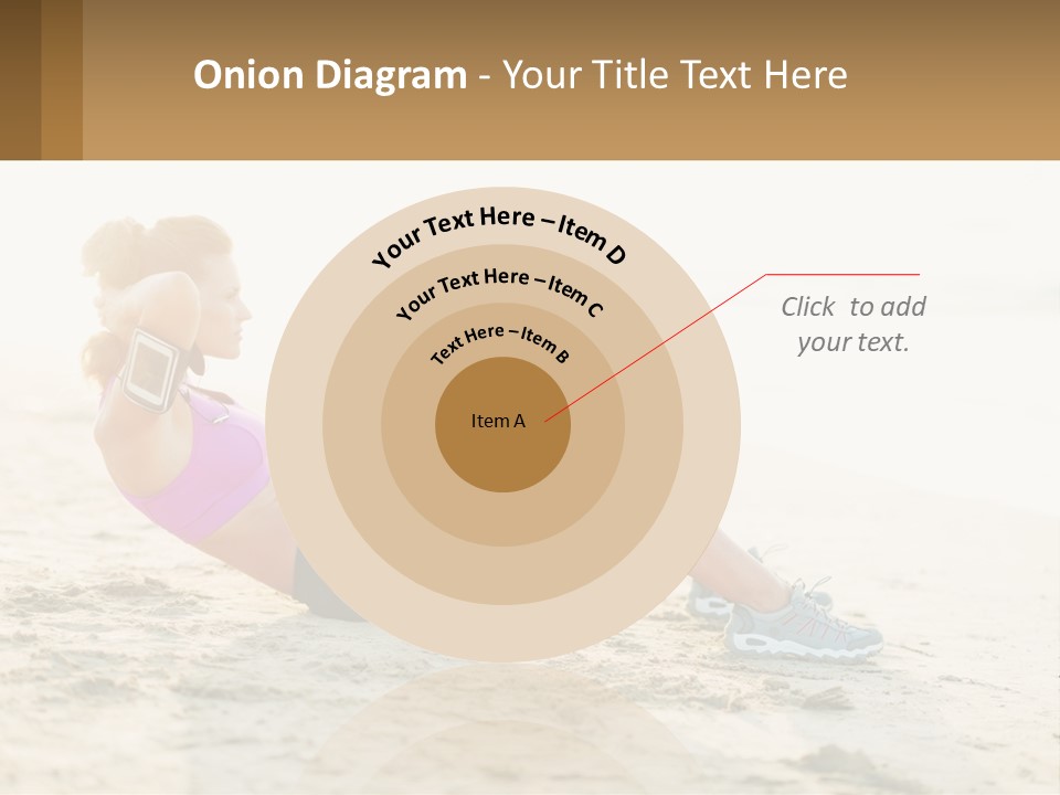 A Woman Is Doing A Plank On The Beach PowerPoint Template