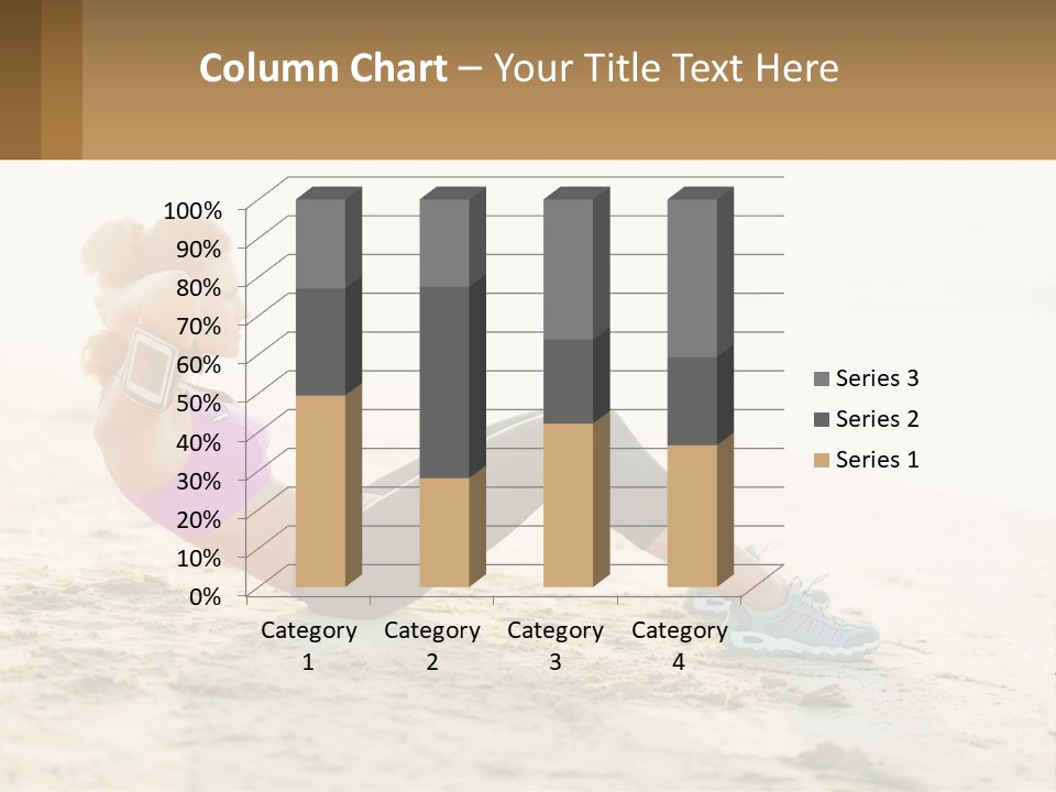 A Woman Is Doing A Plank On The Beach PowerPoint Template