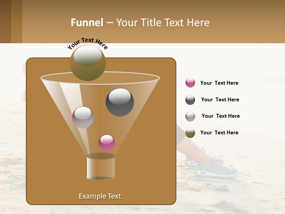 A Woman Is Doing A Plank On The Beach PowerPoint Template