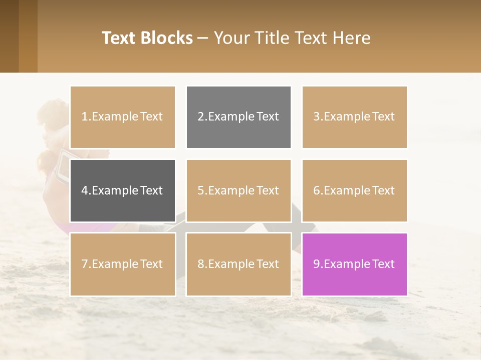 A Woman Is Doing A Plank On The Beach PowerPoint Template