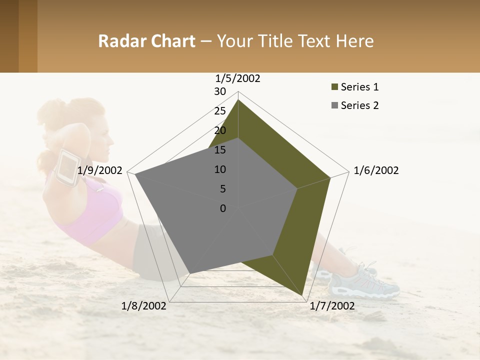 A Woman Is Doing A Plank On The Beach PowerPoint Template