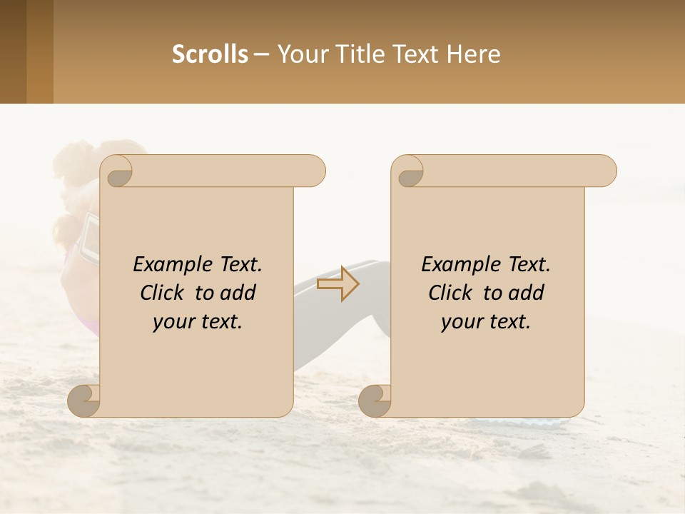A Woman Is Doing A Plank On The Beach PowerPoint Template