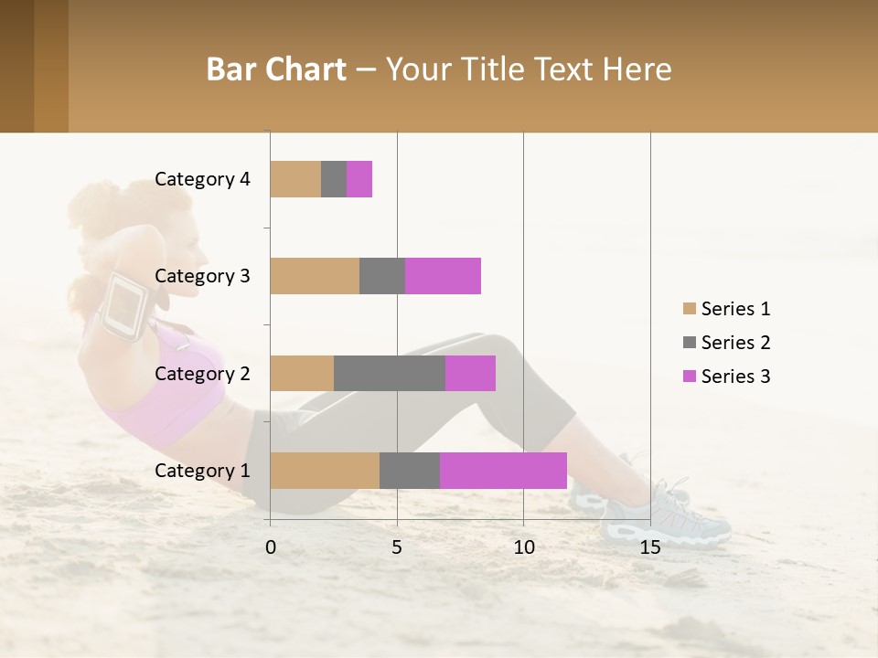 A Woman Is Doing A Plank On The Beach PowerPoint Template