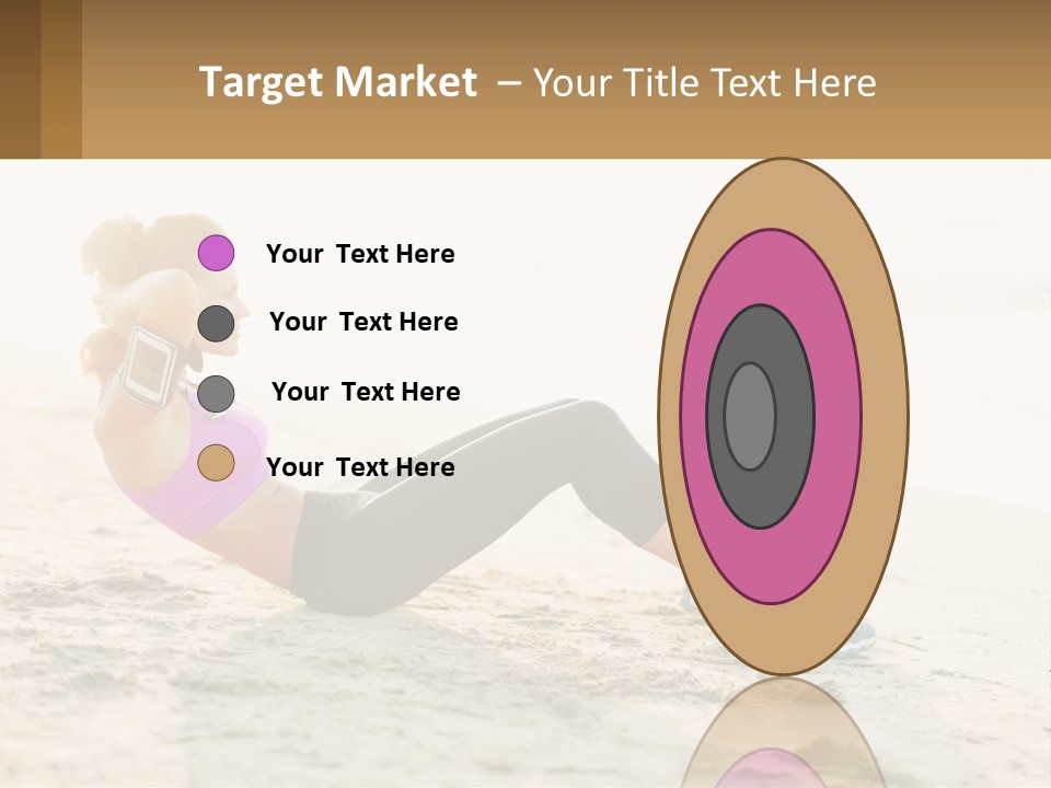 A Woman Is Doing A Plank On The Beach PowerPoint Template
