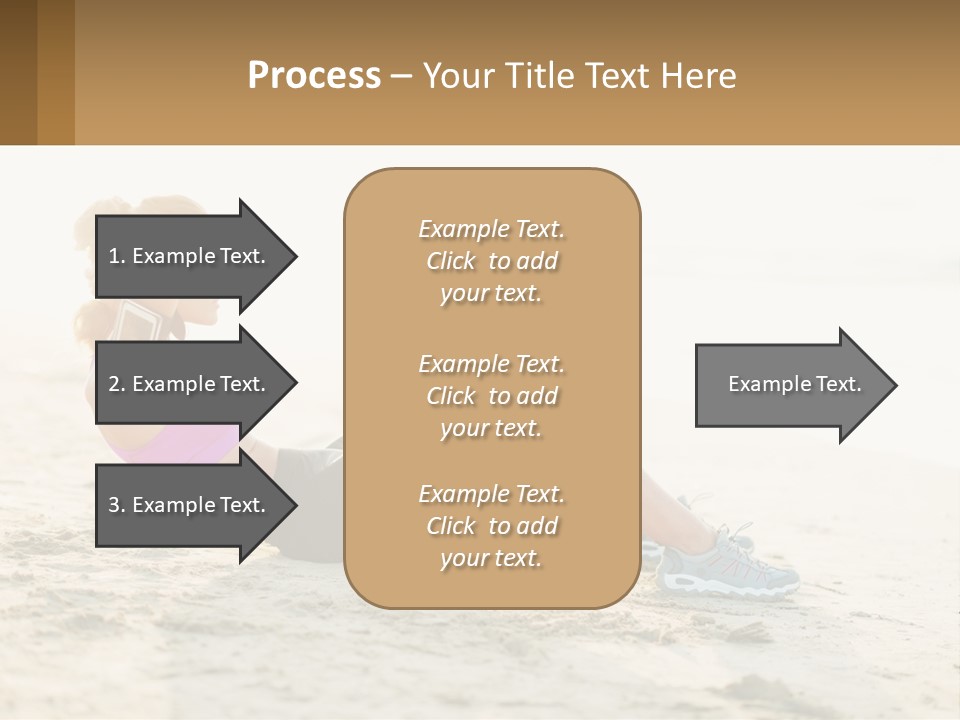 A Woman Is Doing A Plank On The Beach PowerPoint Template