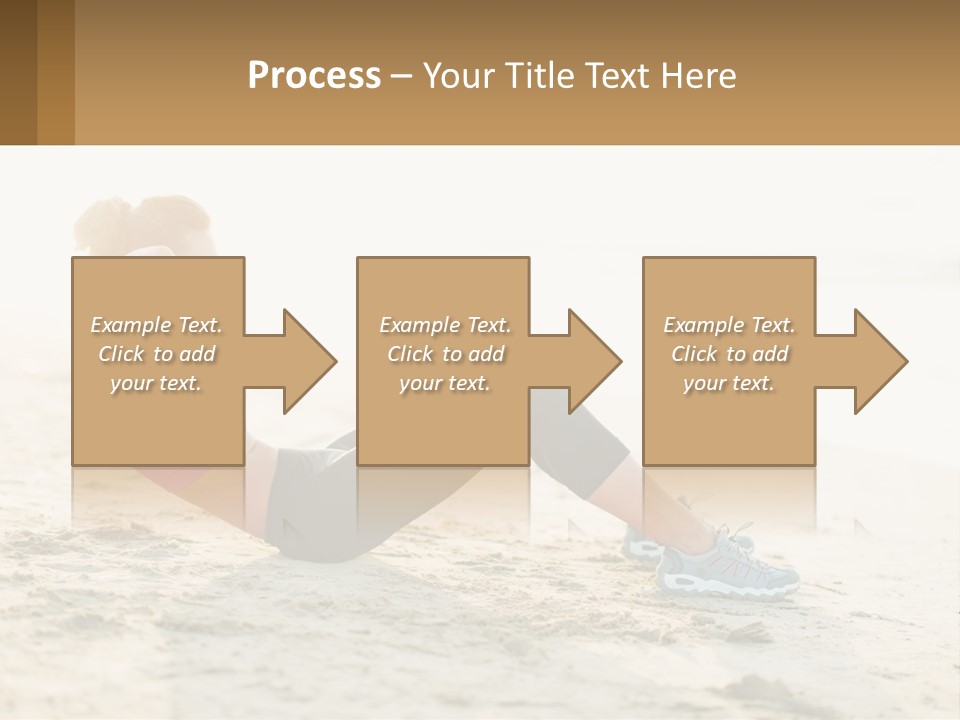 A Woman Is Doing A Plank On The Beach PowerPoint Template
