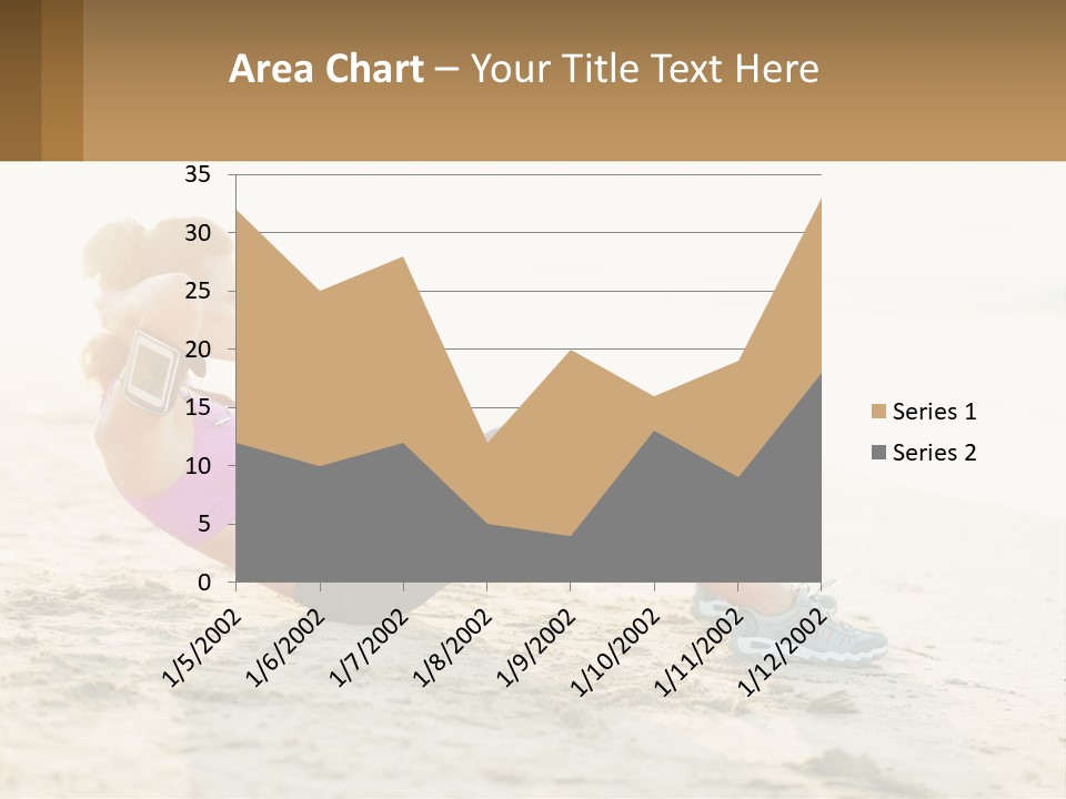 A Woman Is Doing A Plank On The Beach PowerPoint Template