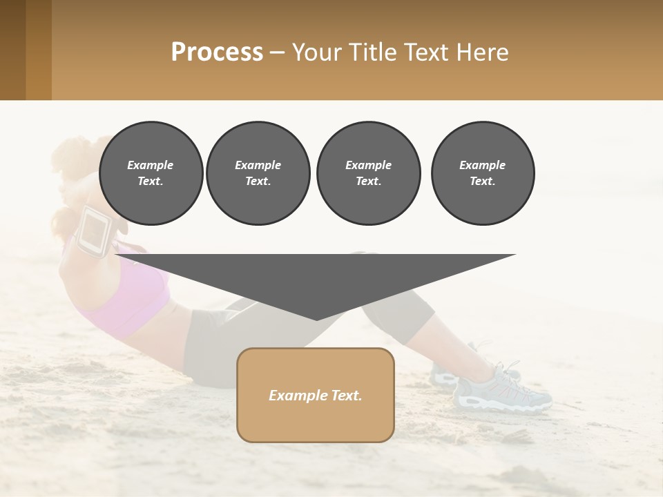 A Woman Is Doing A Plank On The Beach PowerPoint Template